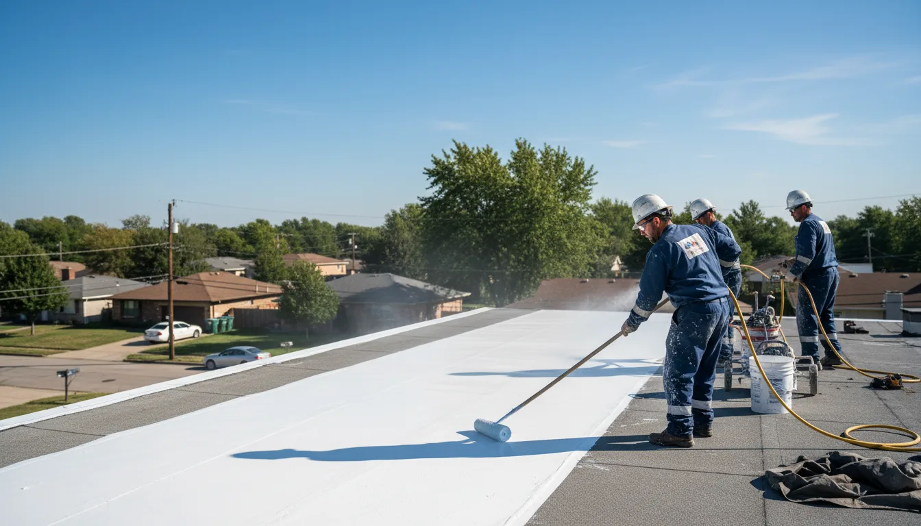 Commercial roof coating in Iola, WI near me